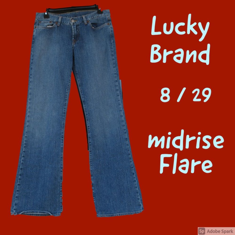 Relisted Lucky brand midrise Flare jean size 8 / 29 - Picture 3 of 13